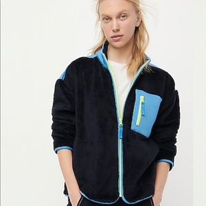 Jcrew Superplush sherpa full-zip Jacket Sz: Small
